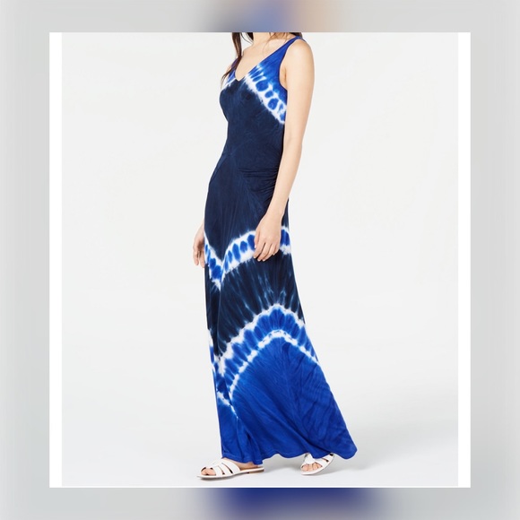 INC International Concepts Dresses & Skirts - Cool Blue Tie-Dye Maxie Dress from I.N.C.